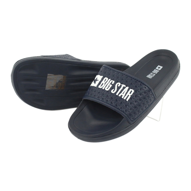 Big Star Chanclas de espuma de niños para la playa azul marino GG374802 blanco 2
