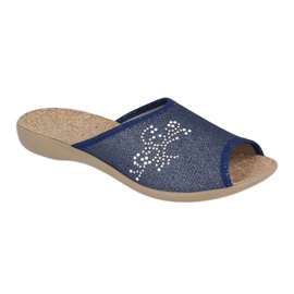 Zapatos de mujer befado pu 254D107 azul marino 1