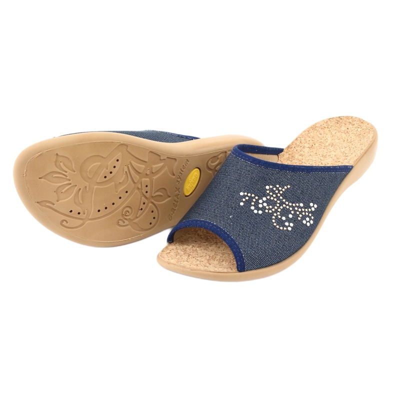 Zapatos de mujer befado pu 254D107 azul marino 4