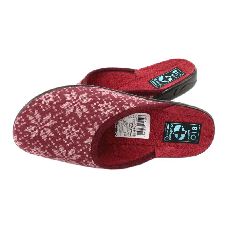 Pantuflas Terciopelo Adanex 25409 Burdeos rojo multicolor 4 Pantuflas Terciopelo Adanex 25409 Burdeos rojo multicolor 4