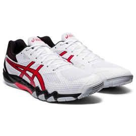 Zapatillas de squash Asics Gel Blade 7 M 1071A029-101 blanco rojo 3