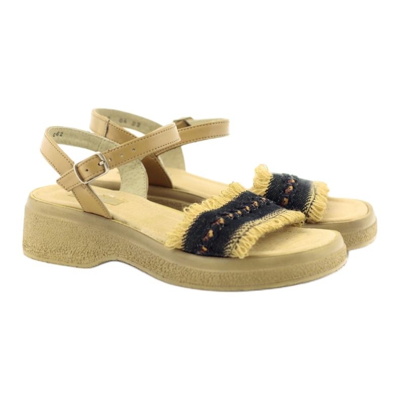 Eldam Sandalias de niña en la plataforma. marrón negro 4