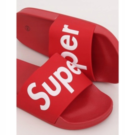 Rojo Pantuflas rojas de mujer CK110 Rojo 3