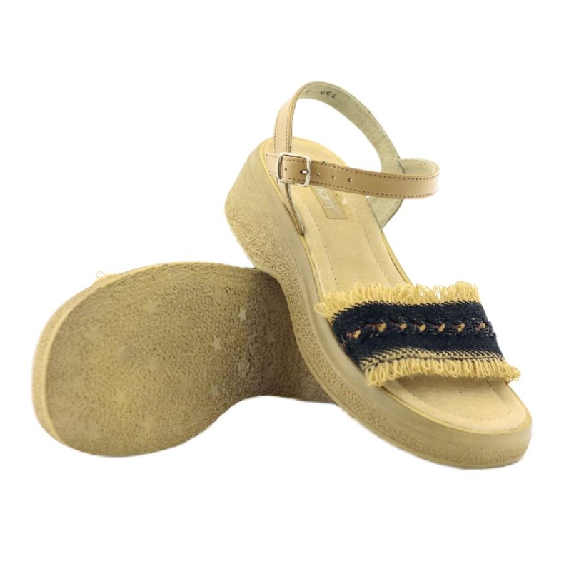 Eldam Sandalias de niña en la plataforma. marrón negro 3