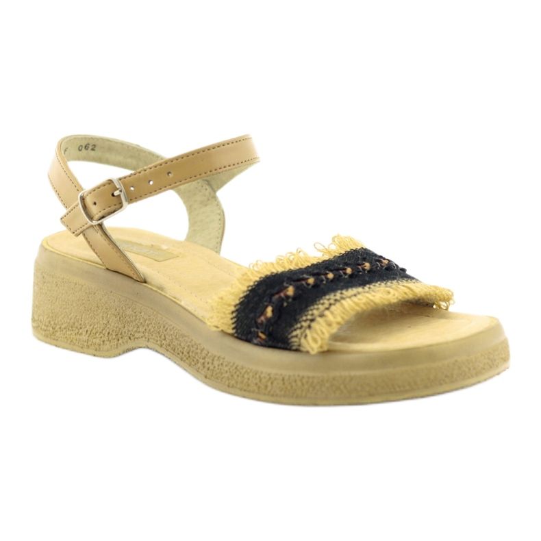 Eldam Sandalias de niña en la plataforma. marrón negro 1