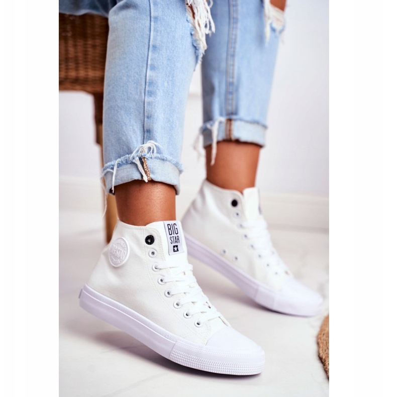 Zapatillas altas de mujer Big Star White FF274A171 blanco 1