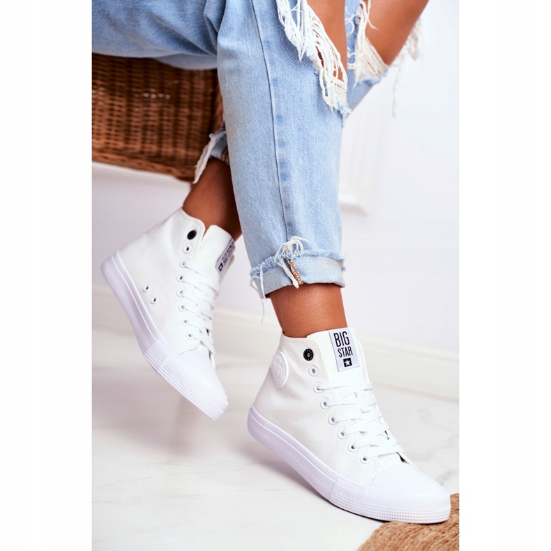Zapatillas altas de mujer Big Star White FF274A171 blanco 2