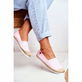 Alpargatas de mujer, suela trenzada Pink Big Star DD274728 rosado 2