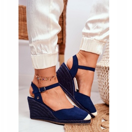 Sandalias Mujer Con Cuña Trenzada Big Star Azul Marino DD274A172 3