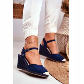 Sandalias Mujer Con Cuña Trenzada Big Star Azul Marino DD274A172 1