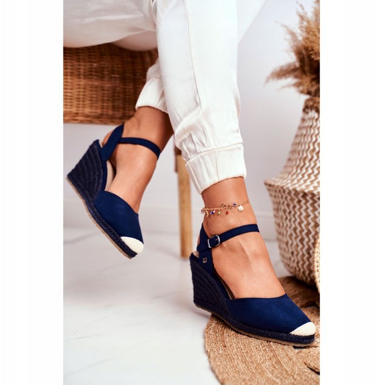 Sandalias Mujer Con Cuña Trenzada Big Star Azul Marino DD274A172 2