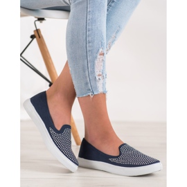 SHELOVET Slipons con estilo azul 4