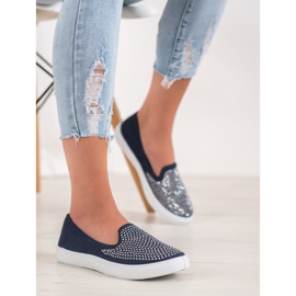 SHELOVET Slipons con estilo azul 3