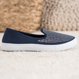 SHELOVET Slipons con estilo azul 1