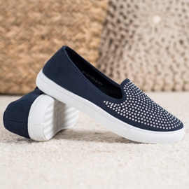 SHELOVET Slipons con estilo azul 5