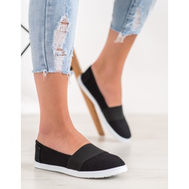 SHELOVET Zapatillas slip-on negro 4