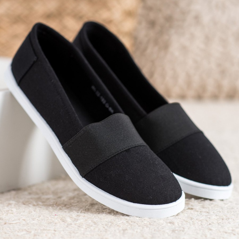 SHELOVET Zapatillas slip-on negro 1