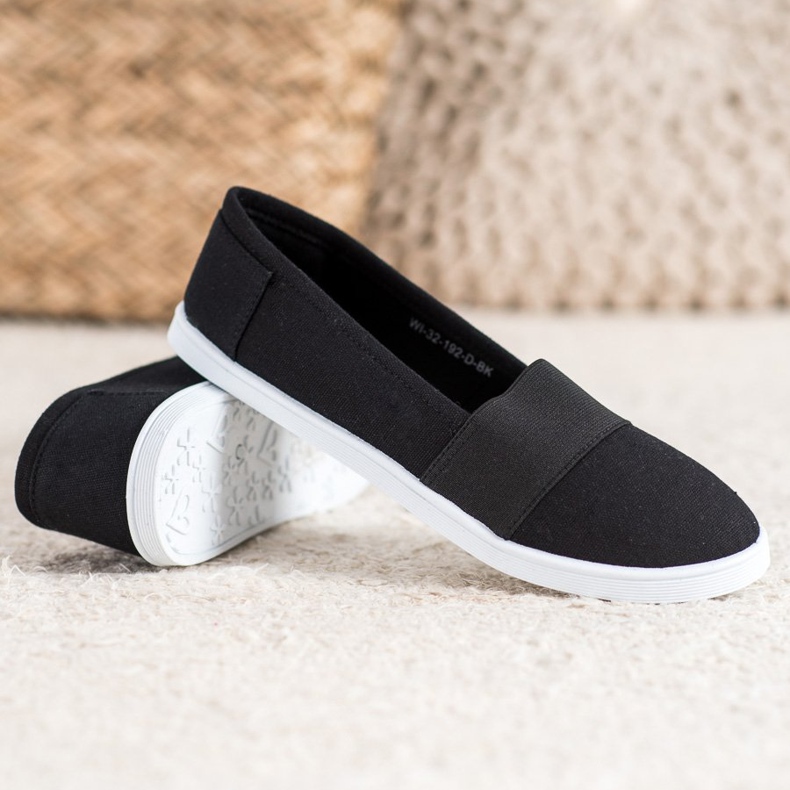 SHELOVET Zapatillas slip-on negro 2