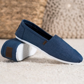 SHELOVET Zapatillas slip on azul marino 2