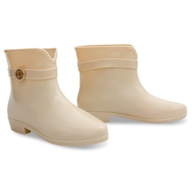 Botas de agua con lazo BL02 Beige 3