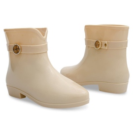 Botas de agua con lazo BL02 Beige 1 Botas de agua con lazo BL02 Beige 1
