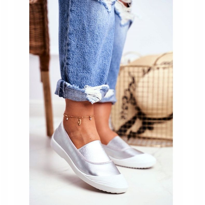 LU BOO Zapatillas sin cordones Zapatillas sin cordones plateadas Justy gris 1