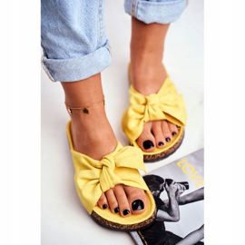 PS1 Pantuflas amarillas de mujer en el lazo de corcho Wendy amarillo 5