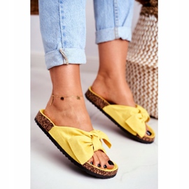 PS1 Pantuflas amarillas de mujer en el lazo de corcho Wendy amarillo 4