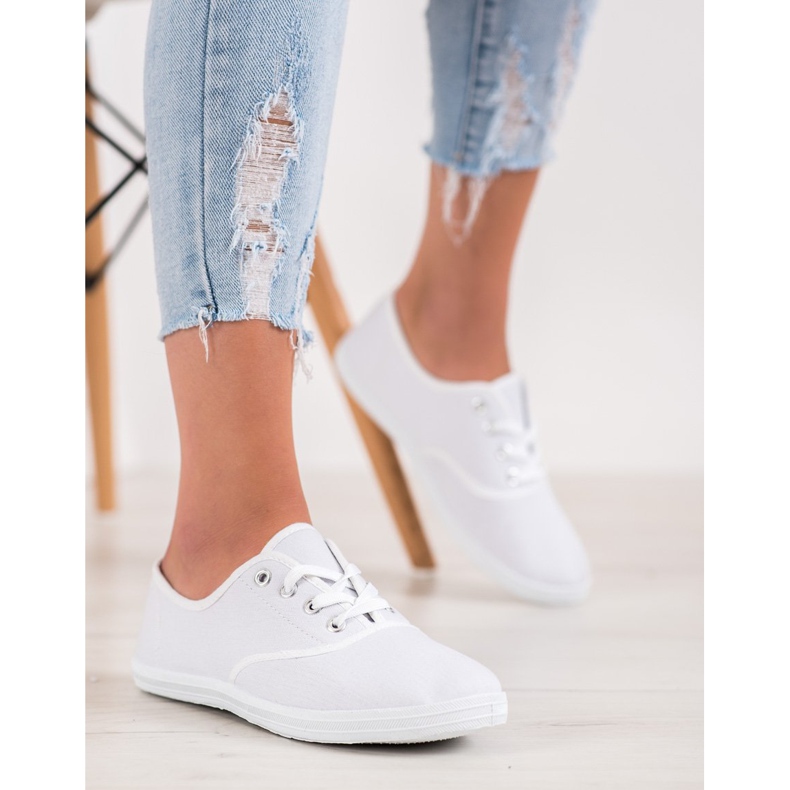 SHELOVET Zapatillas blancas claras blanco 2