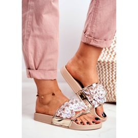 Pantuflas de Mujer Lu Boo Crystals Beige Bobbi 2 Pantuflas de Mujer Lu Boo Crystals Beige Bobbi 2