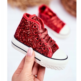 FRROCK Zapatillas para niños High Shiny Red Ally rojo 2