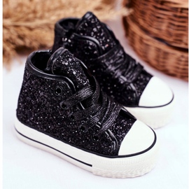 FRROCK Zapatillas para niños Shiny High Black Ally negro 1