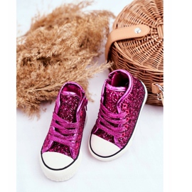 FRROCK Zapatillas para niños High Shiny Pink Ally rosado 4