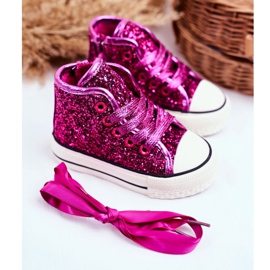 FRROCK Zapatillas para niños High Shiny Pink Ally rosado 5