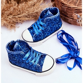 FRROCK Zapatillas para niños High Shiny Blue Ally azul azul 4