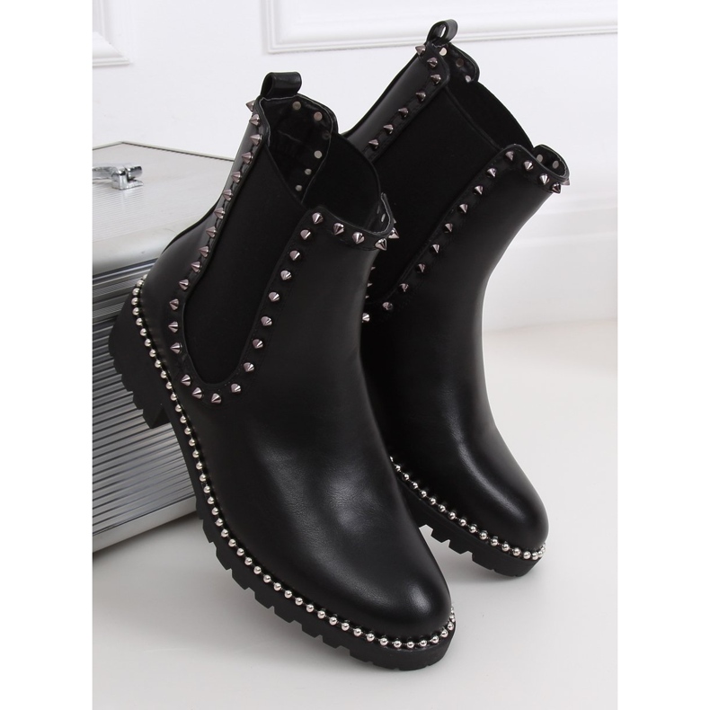 Botines Chelsea negros con tachuelas negro NC826 Negro 2