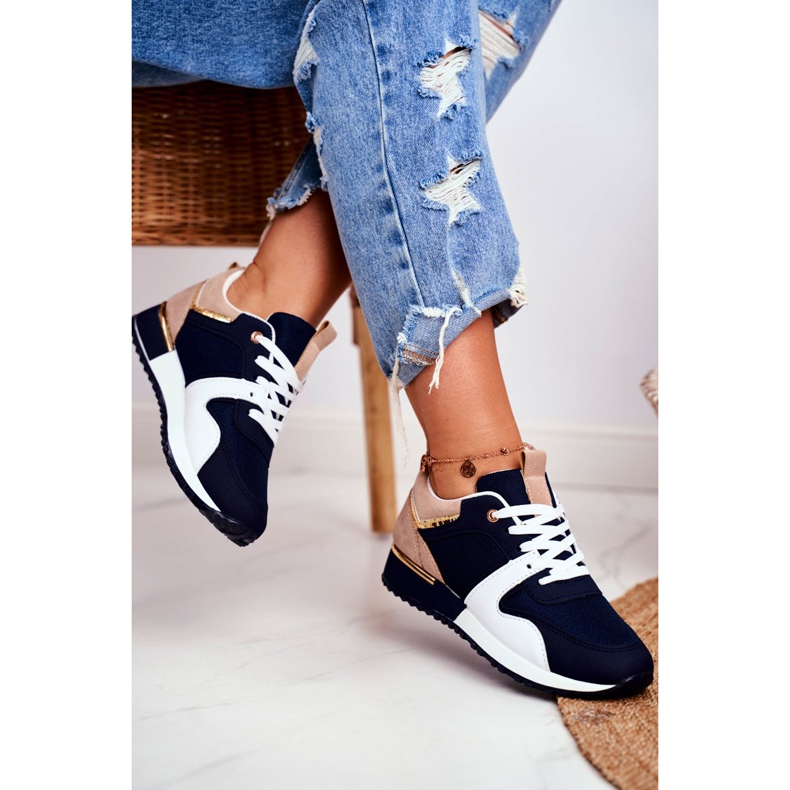 EVE Zapatillas Deportivas Mujer Azul Marino Golden Clementine Elements blanco dorado 2