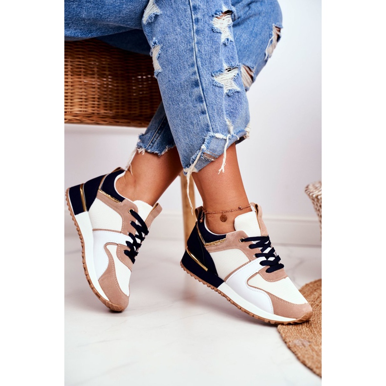 EVE Zapatillas Deportivas Mujer Beige Dorado Clementine Elements blanco marrón 2