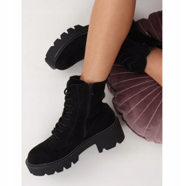 Botas negras con suela alta UK13P Black negro 4