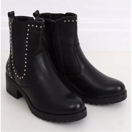 Botas negras para mujer con tachuelas UL309 Negra negro 1