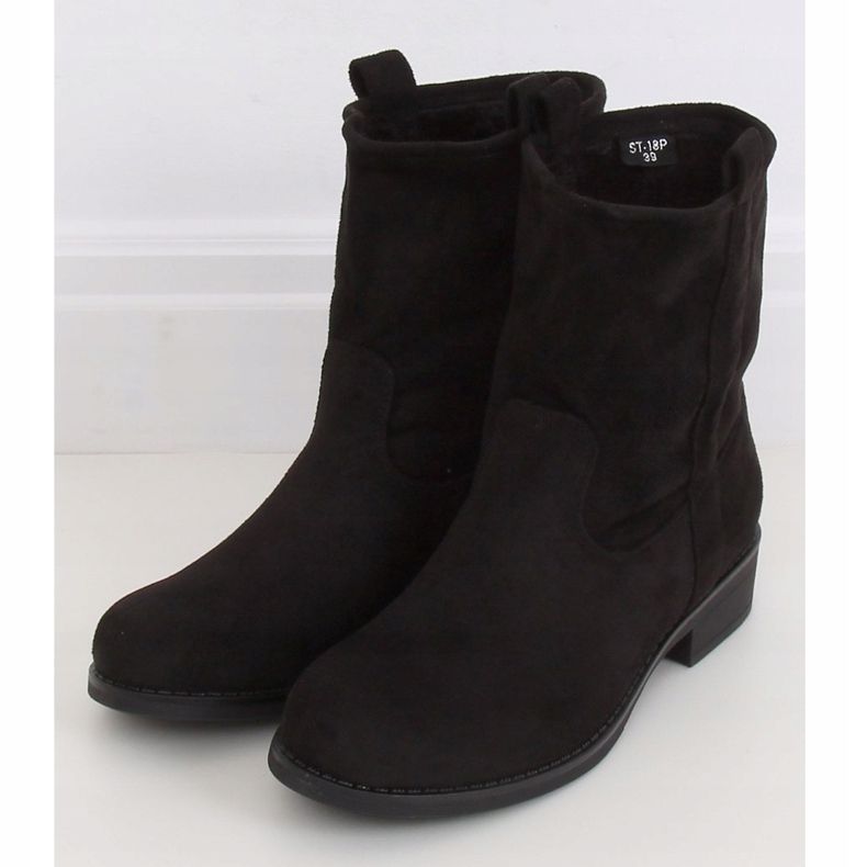 Botas de mujer ante negro ST-18P Negro 1 Botas de mujer ante negro ST-18P Negro 1