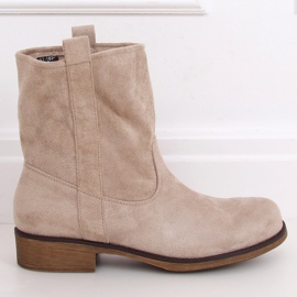 Botines beige mujer ante beige ST-18P marrón 3