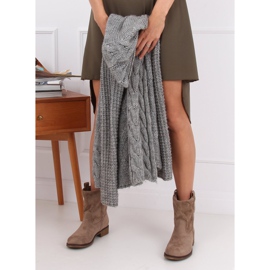 Botas mujer ante beige oscuro ST-18P Khaki marrón caqui 5