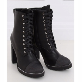 Botas negras con cordones, negro NS081 Black 1 Botas negras con cordones, negro NS081 Black 1