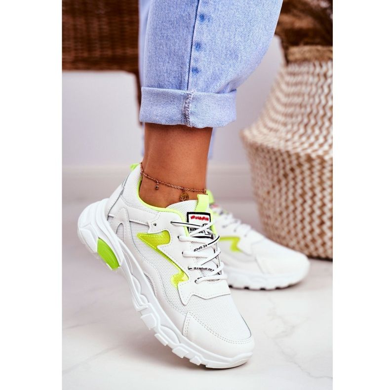 Zapatillas Deportivas Mujer Blancas Lu Boo Zapatillas Amarillas Dazzle Me blanco amarillo 1