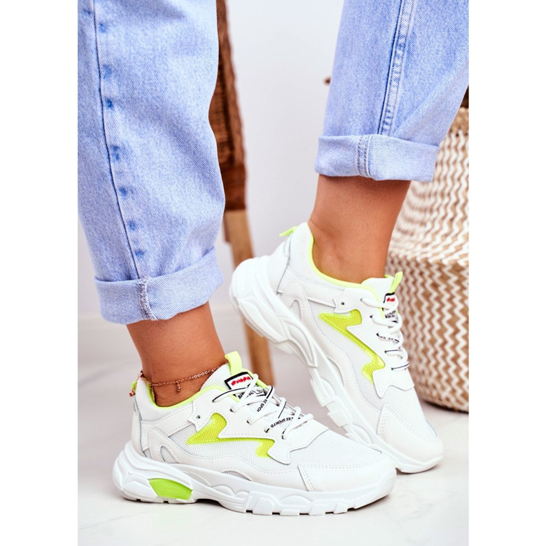 Zapatillas Deportivas Mujer Blancas Lu Boo Zapatillas Amarillas Dazzle Me blanco amarillo 2