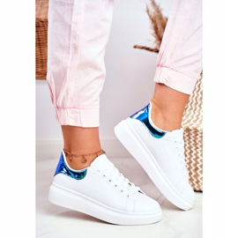 Zapatos Deportivos Mujer Lu Boo Blanco Metalizado Matilda azul marino 2