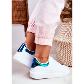 Zapatos Deportivos Mujer Lu Boo Blanco Metalizado Matilda azul marino 3