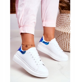 Zapatos Deportivos Mujer Lu Boo Blanco Metalizado Matilda azul marino 4