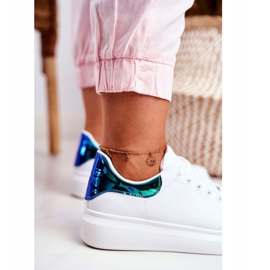 Zapatos Deportivos Mujer Lu Boo Blanco Metalizado Matilda azul marino 6